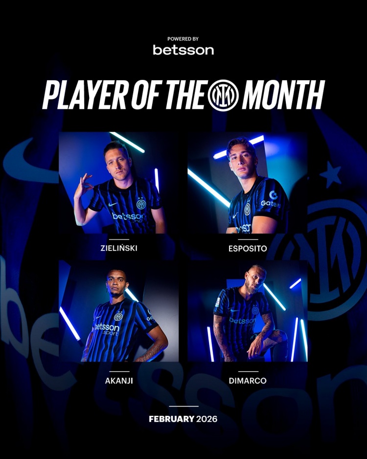 开云平台登录-国米2月最佳球员候选：泽林斯基、埃斯波西托、阿坎吉、迪马尔科